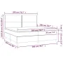 Cama box spring con colchón tela gris claro 200x200 cm de vidaXL, Camas y somieres - Ref: Foro24-3141721, Precio: 661,29 €, D...