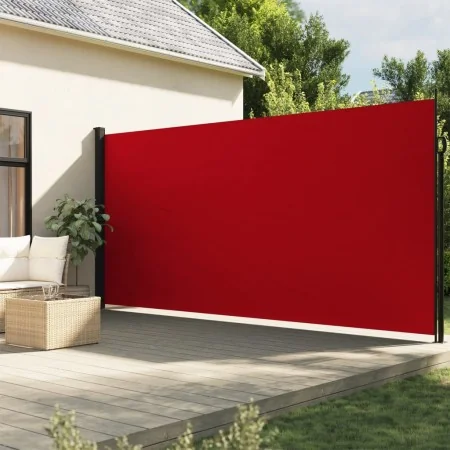 Red retractable side awning 220x600 cm by , Umbrellas - Ref: Foro24-4004567, Price: 123,92 €, Discount: %