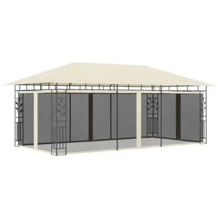 Gazebo with cream mosquito net 6x3x2.73 m by vidaXL, Tents and gazebos - Ref: Foro24-47971, Price: 379,98 €, Discount: %
