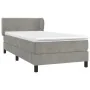 Boxspringbett mit hellgrauer Samtmatratze 100x200 cm von vidaXL, Betten und Lattenroste - Ref: Foro24-3127415, Preis: 313,75 ...