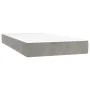 Box spring bed with light gray velvet mattress 100x200 cm by vidaXL, Beds and slatted bases - Ref: Foro24-3127415, Price: 309...