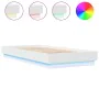 Bed frame with white LED lights 100x200 cm by , Beds and slatted bases - Ref: Foro24-839504, Price: 106,77 €, Discount: %