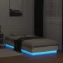Bed frame with white LED lights 100x200 cm by , Beds and slatted bases - Ref: Foro24-839504, Price: 106,77 €, Discount: %