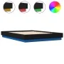 Bed frame with LED lights black 150x200 cm by , Beds and slatted bases - Ref: Foro24-3209787, Price: 182,81 €, Discount: %