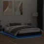 Bed frame with LED lights black 150x200 cm by , Beds and slatted bases - Ref: Foro24-3209787, Price: 182,81 €, Discount: %