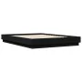 Bed frame with LED lights black 150x200 cm by , Beds and slatted bases - Ref: Foro24-3209787, Price: 182,81 €, Discount: %