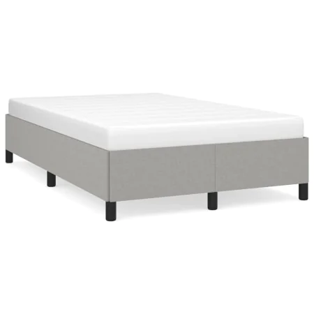 Light gray fabric bed frame 120x190 cm by , Beds and slatted bases - Ref: Foro24-379508, Price: 101,01 €, Discount: %