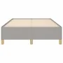 Estructura de cama tela gris claro 120x190 cm de , Camas y somieres - Ref: Foro24-379515, Precio: 90,02 €, Descuento: %