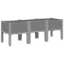 Planter with legs PP light gray 120x40x42 cm by , Pots and planters - Ref: Foro24-367897, Price: 78,57 €, Discount: %