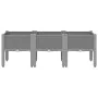 Jardinera con patas PP gris claro 120x40x42 cm de , Maceteros y jardineras - Ref: Foro24-367897, Precio: 78,57 €, Descuento: %