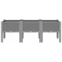 Planter with legs PP light gray 120x40x42 cm by , Pots and planters - Ref: Foro24-367897, Price: 78,57 €, Discount: %