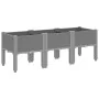 Planter with legs PP light gray 120x40x42 cm by , Pots and planters - Ref: Foro24-367897, Price: 78,57 €, Discount: %