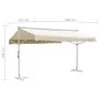 Cream free standing awning 500x300 cm by vidaXL, Umbrellas - Ref: Foro24-145883, Price: 325,36 €, Discount: %