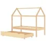Estructura de cama infantil con cajón madera de pino 80x160 cm de vidaXL, Cunas y camas para niños - Ref: Foro24-322137, Prec...