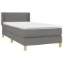 Cama box spring con colchón tela gris oscuro 90x190 cm de vidaXL, Camas y somieres - Ref: Foro24-3130394, Precio: 318,01 €, D...
