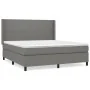 Box spring bed with dark gray fabric mattress 180x200 cm by vidaXL, Beds and slatted bases - Ref: Foro24-3131290, Price: 642,...