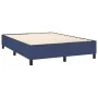 Box spring bed with blue fabric mattress 140x200 cm by vidaXL, Beds and slatted bases - Ref: Foro24-3131519, Price: 507,45 €,...