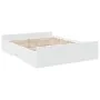 Cama con cajones madera de ingeniería blanco 140x200 cm de , Camas y somieres - Ref: Foro24-3280293, Precio: 162,47 €, Descue...