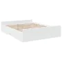 Weißes Holzwerkstoffbett mit Schubladen 140x200 cm von , Betten und Lattenroste - Ref: Foro24-3280293, Preis: 162,47 €, Rabat...