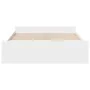 Weißes Holzwerkstoffbett mit Schubladen 140x200 cm von , Betten und Lattenroste - Ref: Foro24-3280293, Preis: 162,47 €, Rabat...