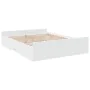 Weißes Holzwerkstoffbett mit Schubladen 140x200 cm von , Betten und Lattenroste - Ref: Foro24-3280293, Preis: 162,47 €, Rabat...