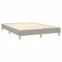 Box spring bed mattress and LED lights light gray fabric 140x200 cm by vidaXL, Beds and slatted bases - Ref: Foro24-3133557, ...