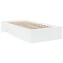 Weißes Holzwerkstoffbett mit Schubladen 100x200 cm von , Betten und Lattenroste - Ref: Foro24-3280419, Preis: 117,59 €, Rabat...