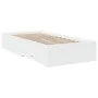 Weißes Holzwerkstoffbett mit Schubladen 100x200 cm von , Betten und Lattenroste - Ref: Foro24-3280419, Preis: 117,59 €, Rabat...
