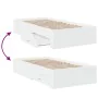 Weißes Holzwerkstoffbett mit Schubladen 100x200 cm von , Betten und Lattenroste - Ref: Foro24-3280419, Preis: 117,59 €, Rabat...