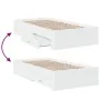 White engineered wood bed with drawers 100x200 cm by , Beds and slatted bases - Ref: Foro24-3280419, Price: 116,39 €, Discoun...