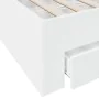 Weißes Holzwerkstoffbett mit Schubladen 100x200 cm von , Betten und Lattenroste - Ref: Foro24-3280419, Preis: 117,59 €, Rabat...