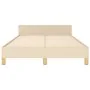 Bed frame with cream fabric headboard 120x190 cm by , Beds and slatted bases - Ref: Foro24-3270511, Price: 159,95 €, Discount: %