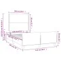 Bed frame with cream fabric headboard 120x190 cm by , Beds and slatted bases - Ref: Foro24-3270511, Price: 159,95 €, Discount: %