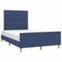 Bed frame with blue fabric headboard 120x190 cm by , Beds and slatted bases - Ref: Foro24-3270547, Price: 176,13 €, Discount: %