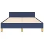 Bed frame with blue fabric headboard 120x190 cm by , Beds and slatted bases - Ref: Foro24-3270547, Price: 176,13 €, Discount: %