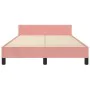 Rosa Samtbettgestell mit Kopfteil 120x190 cm von , Betten und Lattenroste - Ref: Foro24-3270601, Preis: 207,70 €, Rabatt: %
