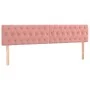 Estructura de cama con cabecero terciopelo rosa 120x190 cm de , Camas y somieres - Ref: Foro24-3270601, Precio: 203,76 €, Des...