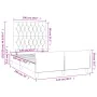 Rosa Samtbettgestell mit Kopfteil 120x190 cm von , Betten und Lattenroste - Ref: Foro24-3270601, Preis: 207,70 €, Rabatt: %