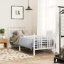 Metallbettgestell mit Kopf- und Fußteil weiß 75x190 cm von , Betten und Lattenroste - Ref: Foro24-376381, Preis: 65,67 €, Rab...