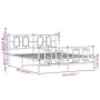 Metal bed frame with headboard and white footboard 150x200 cm by , Beds and slatted bases - Ref: Foro24-374310, Price: 126,78...