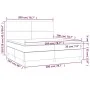 Box spring bed with fabric mattress and light gray LED 200x200 cm by vidaXL, Beds and slatted bases - Ref: Foro24-3134741, Pr...