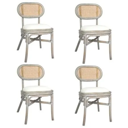 Dining chairs 4 units gray linen by vidaXL, dining chairs - Ref: Foro24-3071721, Price: 340,86 €, Discount: %
