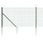 Wire fence with anchor spikes green 0.8x25 m by , fence panels - Ref: Foro24-154104, Price: 176,44 €, Discount: %