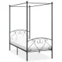 Gray metal canopy bed frame 90x200 cm by vidaXL, Beds and slatted bases - Ref: Foro24-284440, Price: 126,17 €, Discount: %