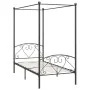 Gray metal canopy bed frame 90x200 cm by vidaXL, Beds and slatted bases - Ref: Foro24-284440, Price: 126,17 €, Discount: %