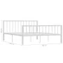 Bettgestell aus weißem Metall, 160 x 200 cm von vidaXL, Betten und Lattenroste - Ref: Foro24-284566, Preis: 101,52 €, Rabatt: %