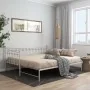 White metal removable sofa bed frame 90x200 cm by vidaXL, Beds and slatted bases - Ref: Foro24-324759, Price: 169,78 €, Disco...