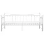 Estructura de sofá cama extraíble de metal blanco 90x200 cm de vidaXL, Camas y somieres - Ref: Foro24-324759, Precio: 169,76 ...