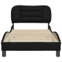 Bed frame with black fabric headboard 90x200 cm by , Beds and slatted bases - Ref: Foro24-3207746, Price: 163,59 €, Discount: %