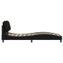 Bed frame with black fabric headboard 90x200 cm by , Beds and slatted bases - Ref: Foro24-3207746, Price: 163,59 €, Discount: %
